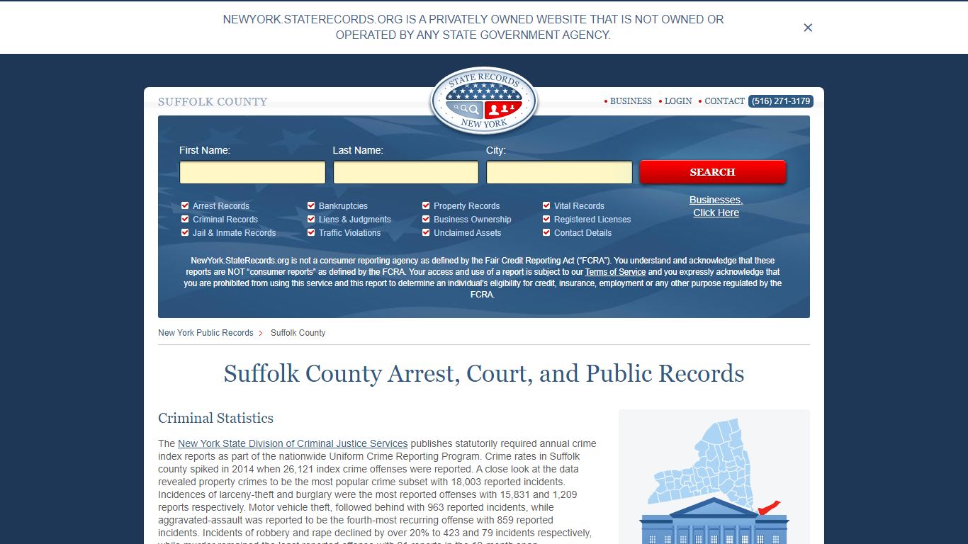 Suffolk County Arrest, Court, and Public Records